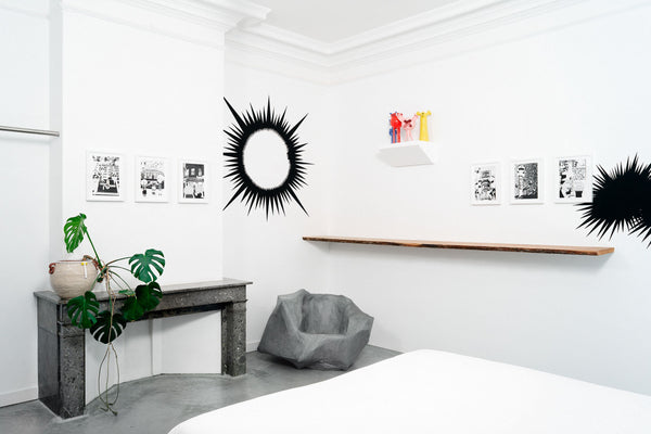 In this room, this hotel room, another life is possible. Drawings, wall painting Brussels, Belgium Matthieu Manche Room in bed and breakfast vacation rental 38473475