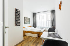 The modern furnished accommodation offers space for two guests and is located in Vienna, Austria STYLISH AND MODERN  APARTMENT Private room in condo vacation rental 33571946