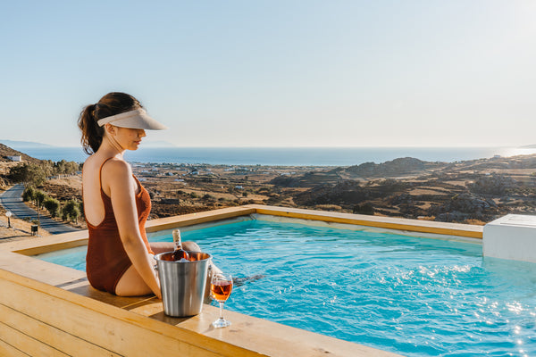 Naxos Aethereal View is a unique place to relax and enjoy your holidays in Naxos  Heliopetra Seaview Suite with small Private Pool Room in aparthotel vacation rental 44187702