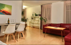 Our flat has 2 bedrooms, 1 bedroom is around 25m2 has a king size bad, 2 small a  85m2 Flat with balcony, central and cosy Entire rental unit vacation rental 52067024