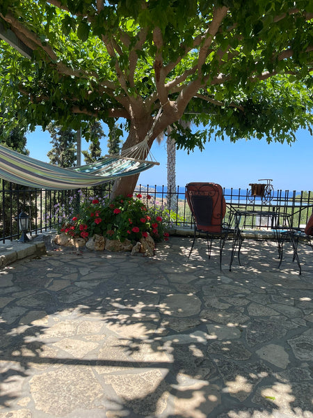A great ,quiet place with a large yard,covered with trees for shadow,surrounded  Pitsidia, Greece Sea View Villa Diana Entire home vacation rental 50218645