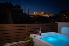 The Athenian Loft is a unique 40m² top floor getaway overlooking the Acropolis.  Athens, Greece The Athenian Loft•Private Jacuzzi & Acropolis View Entire condo vacation rental 636508061931349005