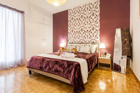 A clean beautiful PRIVATE double BEDROOM in shared self service apartment. 15 mi Athens, Greece Museum of Modern Art Private Double Room in shared apartment next to Metro near Acropolis SF11 Private room in rental unit vacation rental 23888448