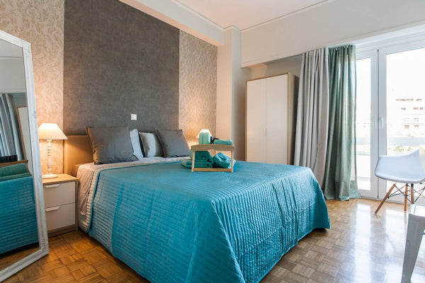 A clean beautiful PRIVATE double BEDROOM in shared self service apartment. 15 mi Athens, Greece Museum of Modern Art Private Double Room in shared apartment next to Metro near Acropolis SF7 Private room in rental unit vacation rental 19683305