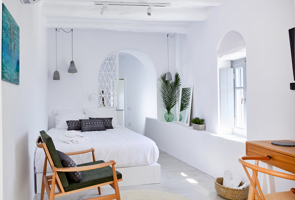 Situated at the peaceful village of Kardiani in Tinos, Living Theros Luxury Suit  Premium Sea View Private room in guest suite vacation rental 24591905