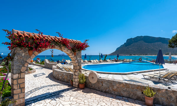 The 2-bedroom Apartment in Blue Beach Apartments is located next to the sandy be Chania, Greece 2-bedroom Blue Beach Apartment Room in aparthotel vacation rental 12392548