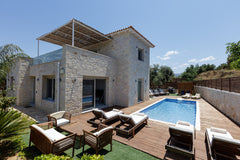 A brand new, stone-built 4 bedroom Villa with 3 bathrooms built within a beautif Rethimnon, Greece New Villa Prima 4bedroom, 38sq.m. pool & jacuzzi Entire villa vacation rental 26921497