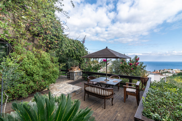 Isolated in it's own private garden surrounded by all sorts of fruit trees,herbs Agia Pelagia, Greece Green & Blue Entire rental unit vacation rental 13909861
