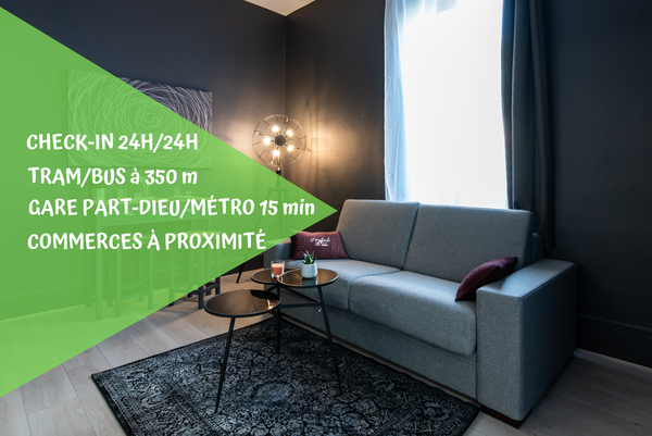 We have implemented additional hygiene measures in order to welcome you safely i Lyon, France ★ Studio le Nid Lyonnais Montchat ★ Entire rental unit vacation rental 29729358