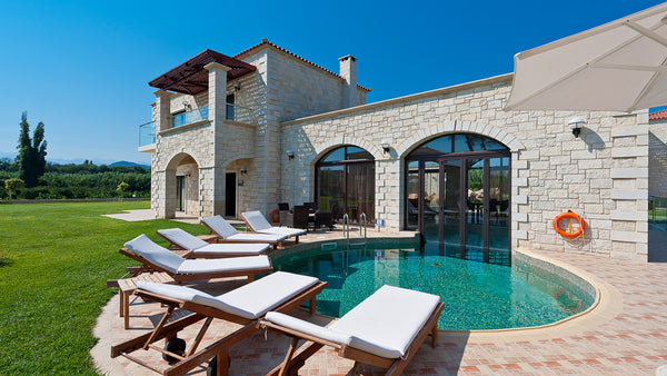 The 3-bedroom Platanias Villas are located in the village of Platanias, 800 mete Chania, Greece Platanias Villa, 3 BD, 3 BA, pool, 800m from sand Entire villa vacation rental 8855112