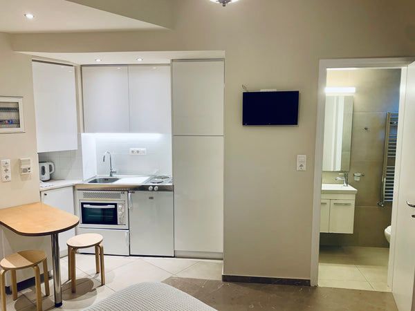The air-conditioned apartment consists of 1 bedroom, 1 bathroom, and a seating a Athens, Attica, Greece Acropolis Boutique Studio, Koukaki Entire rental unit vacation rental 12665787