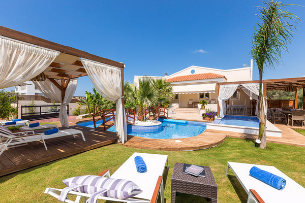 Rejuvenate at the Pool & Whirlpool of this Captivating Family Villa, enriched by Greece Eva Villa with Private Pool & Whirlpool! Entire villa vacation rental 1926929