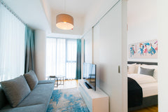 Ideal for short term rent: 37sqm apartment in Marina Tower Vienna with a great v Vienna, Austria Vienna Residence | Practical micro-apartment in the Marina Tower in Vienna #6433 Entire rental unit vacation rental 681170531371789260
