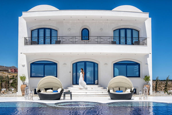 Villa Santorini sits atop a dramatic cliff that makes it seem like the dividing  Athens, Greece Villa Santorini Entire villa vacation rental 614940494487719447
