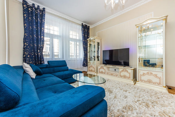 This spacious three-room design apartment is located in the city center, just a  Central Bohemian Region, Czechia Spacious apartment by waterfront Vltava river Entire condo vacation rental 598364329374150942