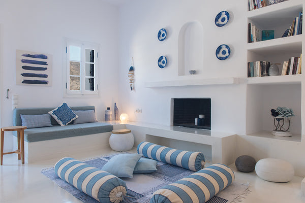 A just renovated beautiful Cycladic villa, 250m from the ideal family beach with  Kamarothea Seaview Family Villa Cycladic home vacation rental 24557633