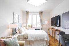 Wake up refreshed in a bright designer studio apartment boasting open views of P Prague, Czechia Sleek Boutique Studio Apartment Entire rental unit vacation rental 41501331