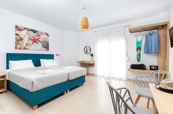 Enjoy your holidays in a peacefull enviroment,just 100 meters away from the beau Chania, Greece Pool view twin room near Chania & local beach Entire serviced apartment vacation rental 35532739