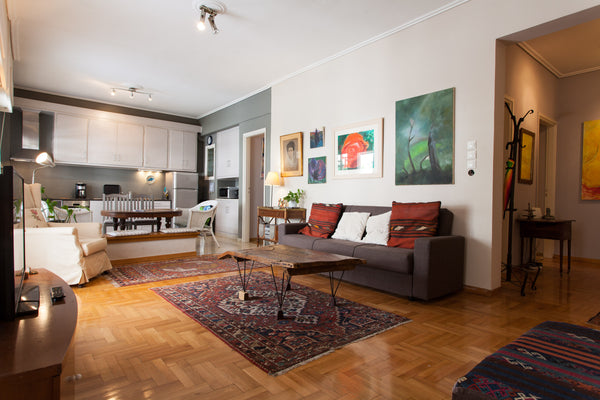 A spacious apartment, with two bedrooms, a large living room with a nice kitchen Athens, Attica, Greece Athens center, artist's apt. for 4 Entire rental unit vacation rental 2534822