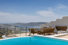 Mykonos Divino 5 has 2 bedrooms in total, both with en-suite bathrooms and one d Míkonos, Greece Mykonos Divino NEW 2bd Sea View villa Private pool Entire serviced apartment vacation rental 37057189