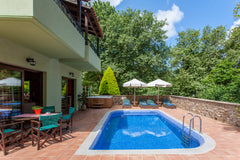 Featuring a private pool with sun terrace and sun loungers as well as a jacuzzi, Kastelli, Greece Pool & Jacuzzi in Forest - Villa Arhontika (Red) Entire villa vacation rental 50335637