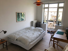 Welcome to the most beautiful room in my big top floor apartment right in the ce Copenhagen, Denmark TOP location in cozy room with balcony and own wc Private room in rental unit vacation rental 36284753
