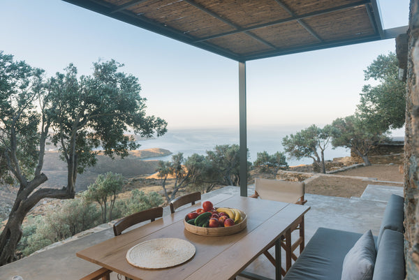 This 55 sq.m. eco-friendly house is located 18 mins by car from the port of Tino Athens, Greece Avdos' olive house - land tales Cycladic home vacation rental 44511397