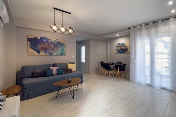 The brand new stylish apartments, the functional comforts, the safe neighborhood Agios Dimitrios, Greece Athens Chic House Apartment B3  52sq.m First Floor Entire home vacation rental 49790624