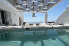Romantic Villa LIMANI of 200 m2 is newly built in a Cycladic style and perfectly Munich, Germany Villa LIMANI. New Golden Beach, panorama sea view! Cycladic home vacation rental 17588825