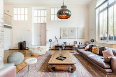 Sprawl out on a designer sofa encompassed by captivating artwork under coffered  Xàbia, Spain Magnificent Loft Apartment in the Latin Quarter Entire loft vacation rental 22622799