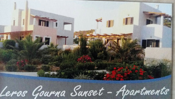 Enjoy the spectacular sunset watching the sun disappear in the blue Aegean sea f  Leros Gourna Sunset -Apartment Entire home vacation rental 5259328