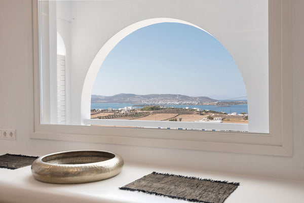 This very spacious suite (50m2) has a flat screen TV, Air Condition and Free Wif  Anna Platanou Luxury Suite Sea View-OutdoorJacuzzi Room in boutique hotel vacation rental 28492191