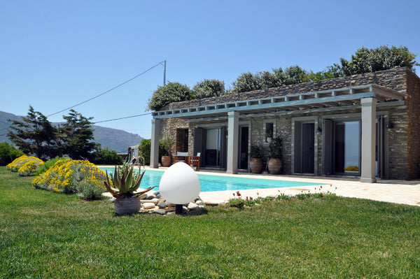 The house consists of two bedrooms, an open space kitchen and living area with a Athens, Greece Villa Oliva - majestic views of Andros Entire villa vacation rental 20041191