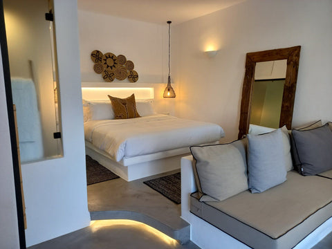 With Cycladic design and bohemian approach, <br />with warm colours and handmade  Aloe Mare Suite 3 Entire rental unit vacation rental 623109628853541929