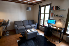 Modern apartment with exposed beams located in the 20th arrondissement of Paris. Paris, France Charming Apartment, Paris, France Entire rental unit vacation rental 3304197