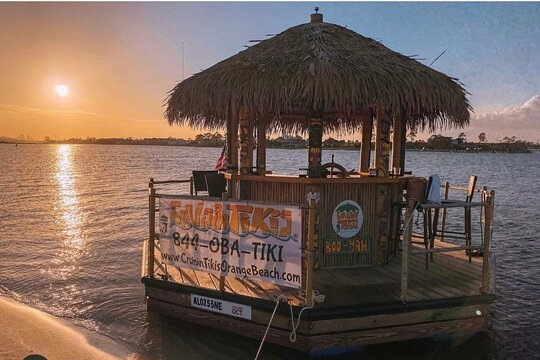 Orange Beach 90 Minute Sunset Cruise on a Tiki Bar  Private Tours and Travel Guide America Chicago CITY Orange Beach Destination Tour