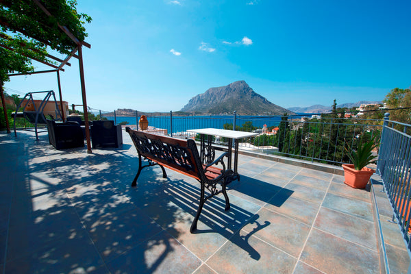Apartment of 42m2. It has one bedroom with 2 single beds wich can be a double an  Panorama apartment Myrties Kalymnos Entire condo vacation rental 24354890
