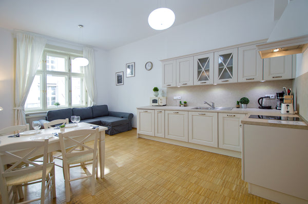 The beautiful, elegant newly-renovated 43m2 apartment. Soft and neutral decor, l Prague, Czechia IN THE HEART OF PRAGUE Cozy Apartment id: (16) Entire rental unit vacation rental 4282453