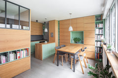 Luminous studio of 30m² with a semi-private mezzanine bed for 2 and a convertibl Paris, France Design Studio - Young & working class neighborhood Entire rental unit vacation rental 6821117
