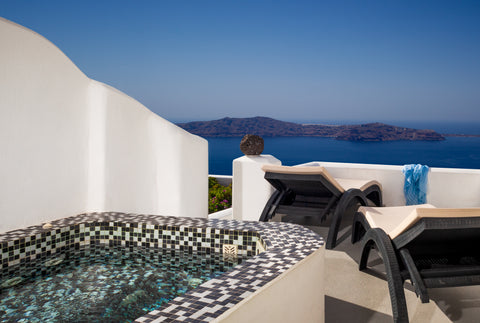 Kasimatis by La Perla stays true to the genuine architectural style of Santorini  Honeymoon Suite with outdoor hot tub-caldera view Room in boutique hotel vacation rental 46391990