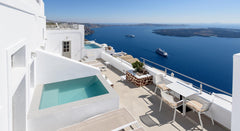 Located in Imerovigli, the highest point of the caldera, offering a breathtaking Imerovigli, Greece Caldera View Honeymoon Cave Suite with Hot Tub Cycladic home vacation rental 44518928