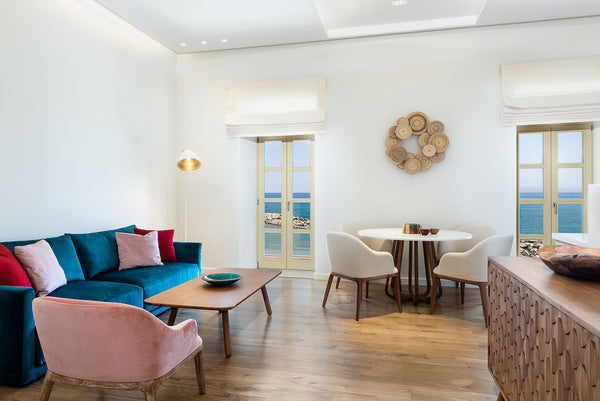Featuring two spacious bedrooms with en-suite marble bathrooms and a separate li Greece Idomeneus 2-Bedroom Luxury Apartment with Sea View Entire serviced apartment vacation rental 24707926