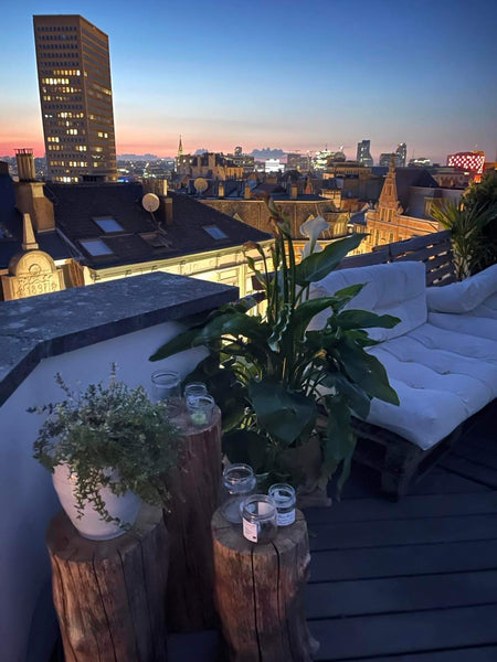The large terrasse offers the best view on Brussels. This 2 floors flat is spaci  Artistic flat with breathtaking view & terrasse Entire rental unit vacation rental 676484963392025033