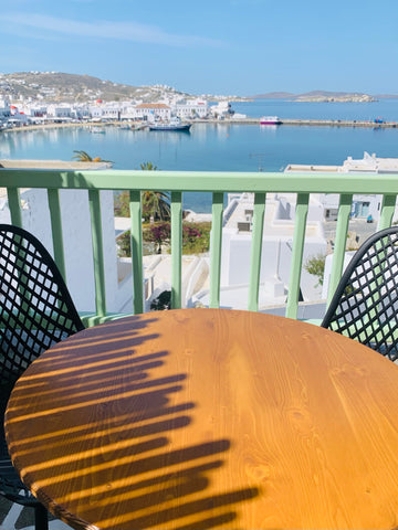 The room consist of a double-bed , or two single beds upon request, a refrigerat London, United Kingdom Yalos Mykonos town private rooms Sea & Sunset view Private room in home vacation rental 47810229