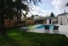 Maison contemporaine 180 m² de plain-pied,  centre bourg. Grand salon salle à ma Saint-Aubin-de-Médoc, France Les portes du Médoc et de l'Océan Entire home vacation rental 32298449