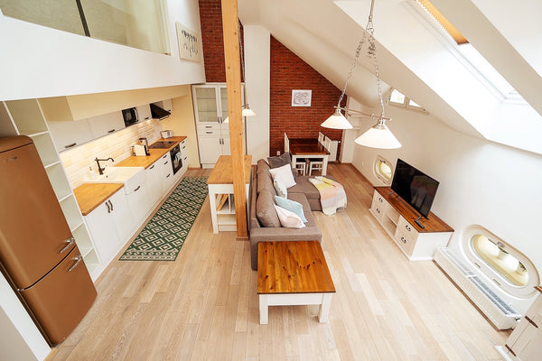 Completely renovated apartment of 139 m2 with attention to detail, materials and Prague, Czechia Spacious Duplex with terrace with beautiful view Entire rental unit vacation rental 38954142