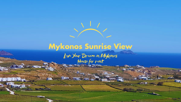 Piękny widok na morze i pobliskie miasteczko Ano Mera. W odległości 3 kilometrów Ano Mera, Greece Mykonos Sunrise View Cycladic home vacation rental 50005161