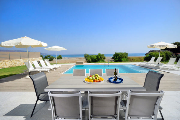 The lovely seafront Beach Villa II is the east of two 4-bedroom Beach Villas in  Chania, Greece Seafront Beach Villa, 4 BD, 3 BA, private pool! Entire villa vacation rental 48925592