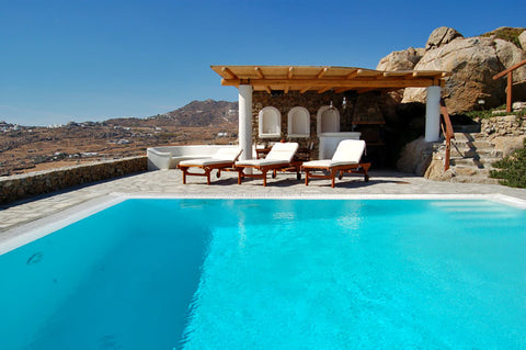 This Amazing villa in Super paradise for 6 persons (Always contact us before res Athens, Greece Super Paradise Luxury Mykonos Villa sea view Entire villa vacation rental 49841836