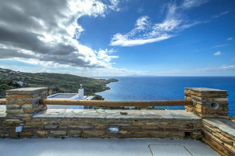 A beautiful cycladic house with a swimming pool and a big terrace facing the bea  House of  the setting sun Cycladic home vacation rental 31889301